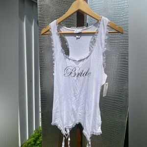 Bride tank top  / garter